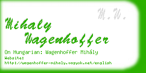mihaly wagenhoffer business card